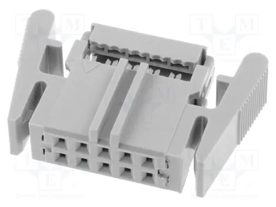 Immagine prodotto di 1 connettore a spina VFL10G da 1,27 mm, connettore diritto femmina per cavi piatti, 10 pin