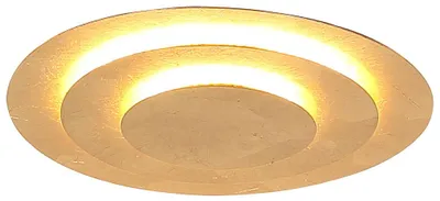 Produktbild von LED Deckenlampe, Metall gold, rund, warmweiß, D 49 cm