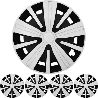Radzierblenden Set "Spinel BIS" Weiß Schwarz 16 ZOLL 4x PREMIUM DESIGN Radkappen in der Farbe Weiß von F.H.U.P. OLSZEWSKI