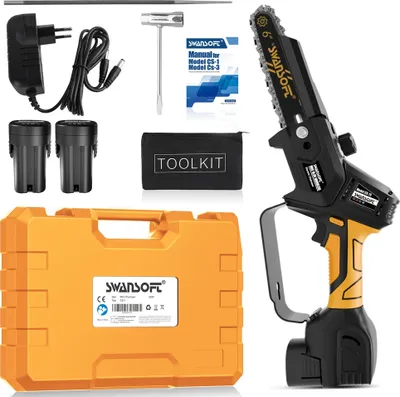 Produktbild von Mini-Kettensäge, 500W Leistung, 120 mm Schnittdurchmesser, cs-1s gelb