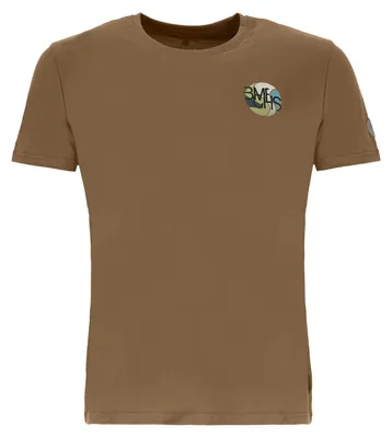 Produktbild von Baumfuchs Herren T-Shirt mit Logo-Brustprint - Kurzarm-Shirt aus Baumwolle mit Rundhalsausschnitt in Kitt Größe 3XL