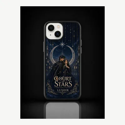 Productafbeelding van iPhone 14 hoesje, telefoonhoesje, beschermhoesje, case met sterrenhemelmotief – LUNØIR ©