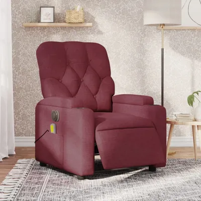 Produktbild von Massagesessel Fernsehsesel Elektrisch Weinrot Stoff 3204701