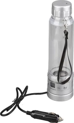 Obrázek produktu pro Rychlovarná konvice do auta 12 V 24 V Průhledná voda 280 ml Přenosná multifunkční konvice stříbrná s velkou kapacitou