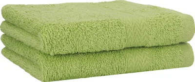 Produktbild von Betz 2 Stück Handtücher 50x100 cm PREMIUM 100% Baumwolle Farbe: avocadogrün