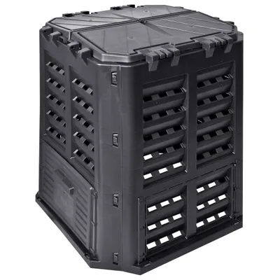 Image de vidaXL Composteur de jardin noir 68,9x68,9x83,9 cm 360 L