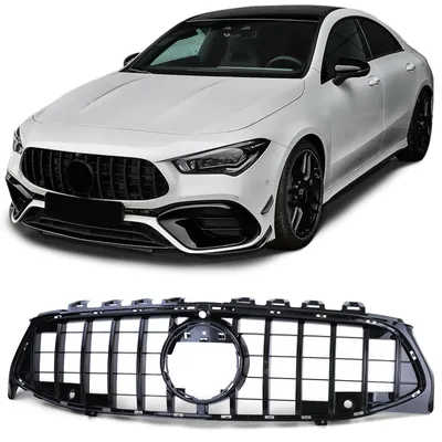 Sport Kühlergrill Schwarz Glanz passt für Mercedes CLA C118 X118 ab 2019 – Produktansicht