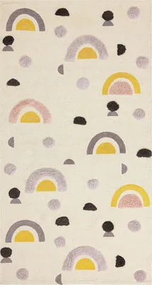 Obrázok produktu pre BELIANI Detský koberec viacfarebný 80 x 150 cm bavlna polyester nízky vlas so vzorom dúhy behúň do detskej izby