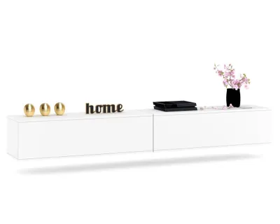 Produktbild von TV-Lowboard Fernsehschrank SIMPLY DUO HÄNGEND Weiß Matt/Weiß Matt 240cm