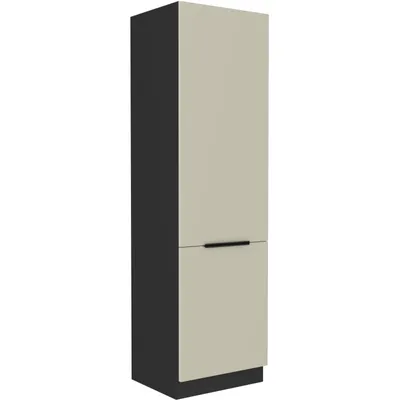 Produktbild von Schrank für Einbaukühlschrank AGAFIJA – Breite 60 cm, Kaschmir/Schwarz