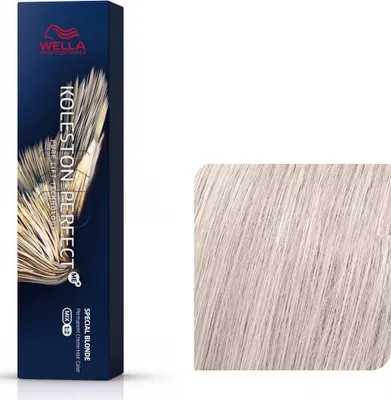 A product box for hair dye is shown next to a swatch of dyed hair.