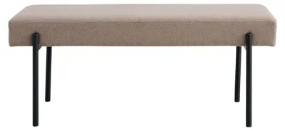 Produktbild von Sitzbank Swindon aus Steinstoff mit schwarzen Beinen, 100 cm