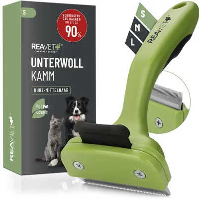 Produktbild von Unterwollkamm S mit Selbstreinigung für Hunde und Katzen