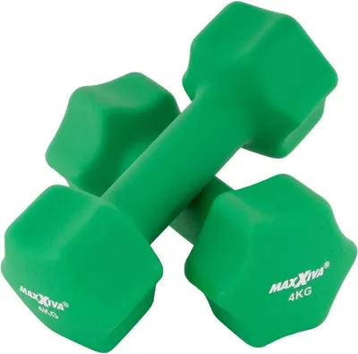 Obrázok produktu pre MAXXIVA sada činiek s neoprénovým poťahom 2x 4 kg, zelená