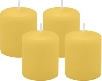 Produktbild von 4er Set Adventskranzkerzen Grapefruit Gelb Ø 50 x 60 mm