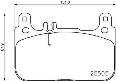 Produktbild von BREMBO Bremsbeläge Satz Vorne passend für MERCEDES-BENZ S-Klasse Limousine (W222, V222, X222) P 50 128