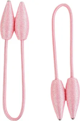 Image de 2 pcs Clips Rideau Draperie Créative Fenêtre Twist Rideau Style Européen Sur Mesure Porte Rideaux Décoratifs Holdbacks,Rose