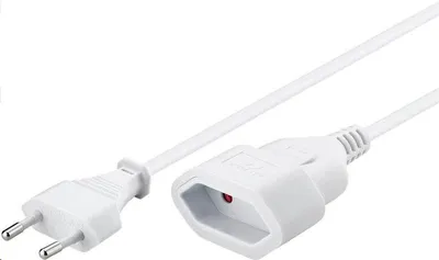 Produktbild von PREMIUMCORD Netzkabel 230V, Verlängerungsgabel, 2m (kpsm2w)