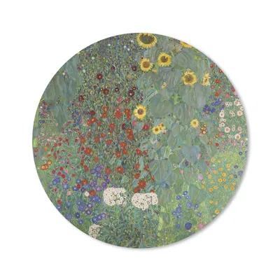 Produktbild von MuchoWow® Mauspad Mousepad Bauerngarten mit Sonnenblumen - Gustav Klimt 50x50 cm - Mousepads - Maus Mat - Pad - Mausunterlage - Vinyl