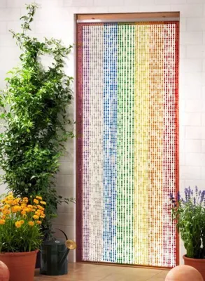Produktbild von SIDCO Perlenvorhang Colorful Türvorhang Fadenvorhang Fliegenvorhang Raumteiler Perlen