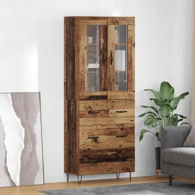 Obrázek produktu pro vidaXL Vysoká skříňka z recyklovaného dřeva 69,5 x 34 x 90 cm Dřevotřísková deska