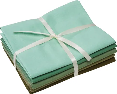 Produktbild von Stoffpaket Patchy Uni "Oliv-Grün", 5 Zuschnitte à 45 x 55cm