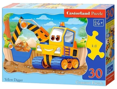 Imagen del producto de Castorland, Rompecabezas "Excavadora Amarilla", 30 piezas, modelo B-03464