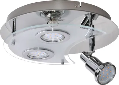 A close-up studio shot of a modern ceiling light fixture.
