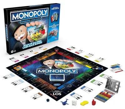 Image de Hasbro E8978100 Hasbro MONOPOLY-Banking Cash-Back Brettspiel