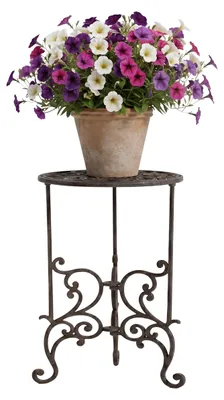 Immagine prodotto di Portavasi Relaxdays, stile vintage, portafiori in ghisa, A x P: 49,5 x 27,5 cm, base per piante da interno ed esterno, marrone