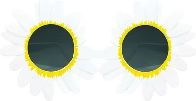 Produktbild von Oblique Unique Blumen Brille Partybrille Spaßbrille Sonnenbrille für Geburtstag Party Fasching Karneval Accessoire - weiß