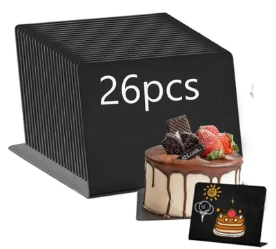 26 Mini-Schiefertafeln, schwarz, abwischbar, wiederverwendbar, Typ L