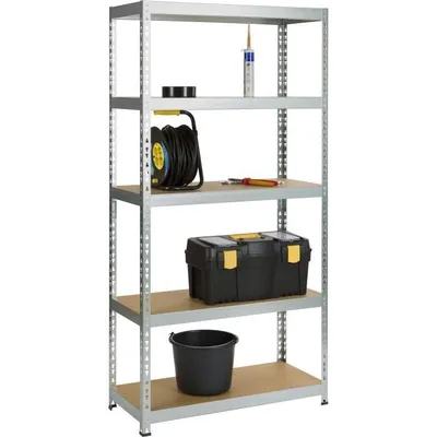 Productafbeelding van PRACTO HOME Houten opbergrek / Gegalvaniseerd - 180x90x40cm - Voor zware belasting / 180 kg