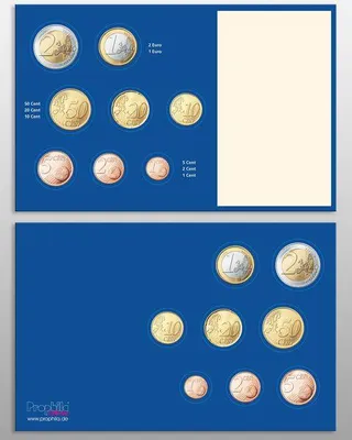 Produktbild von Prophila Collection 100 Münz-Tabletts für €-Kursmünzensätze (1 Cent bis 2 Euro) neutral