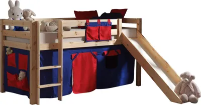 Produktbild von Spielbett mit Rutsche Pino Kiefer massiv 90 x 200 cm