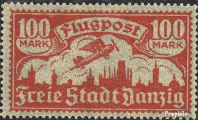 Produktbild von Briefmarken Danzig 1923 Mi 135 mit Falz Flugpost