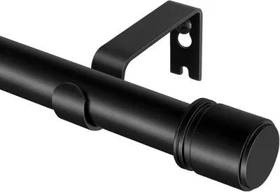 Obrázok produktu pre Výsuvná záclonová tyč, dĺžka 80-218 cm, priemer 25 mm, určená na záclony s okami, farba: čierna
