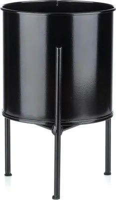 Produktbild von HowHomely | Blumenständer - 24 cm - Schwarz - Stilvoller Metall-Pflanzenständer im Loft-Design