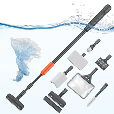 Immagine prodotto di Set di pulizia per acquari 7-in-1 con manico