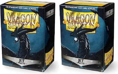 Immagine prodotto di 2x Manicotti standard Dragon Shield - Jet opaco (2x100 manicotti)