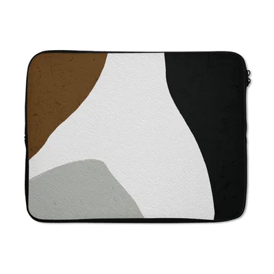 Produktbild von MuchoWow® Laptop Hülle 17 Zoll Laptoptasche Minimalismus - Gestaltung - Formulare - Zipper - Schutzabdeckung