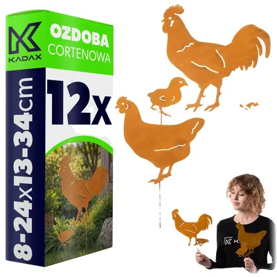 Zdjęcie produktu dla Dekoracja ogrodowa, stal Corten, odporna na korozję, kolor brązowy
