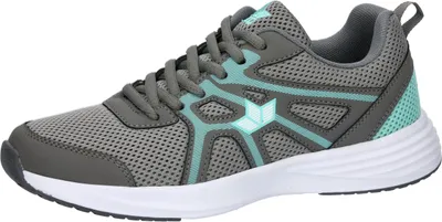 Produktbild von LICO Schnürschuh mit Lochmuster grau und türkise Applikationen 36