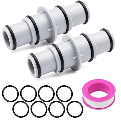 Immagine prodotto di Raccordi per tubi da piscina, 2 pezzi, 38/32 mm, a due vie, in plastica