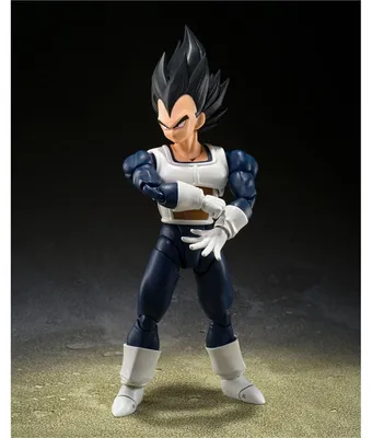 Immagine prodotto di Figura da azione Dragon Ball S.H. Figuarts di Vegeta, con abiti da battaglia vecchi, 14 cm
