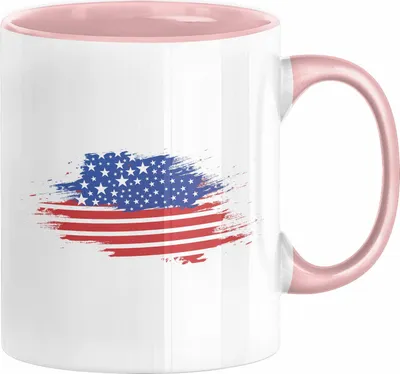 Produktbild von USA Tasse Geschenk Amerika Geschenkidee Auslandjahr Vereinigte Staaten Von Amerika (Rosa)