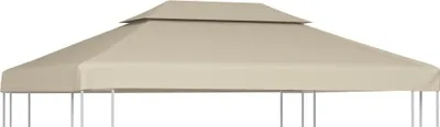 Image de Bâche de toit de pavillon de rechange 310 g/m² Beige 3×4 m