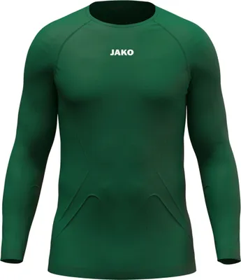 Image de JAKO T-shirt long unie léger - 6459, Couleur:vert foncé, Taille:L