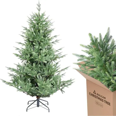 Obrázok produktu pre Umelý vianočný stromček - Stromček - Vianočné ozdoby - Jedľa - Zimná dekorácia - Výška 150 cm