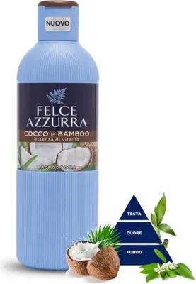 Zdjęcie produktu dla Felce Azzurra 24650, Żel pod prysznic, 650 ml, Dorośli, Unisex, Ciało, Kokos
